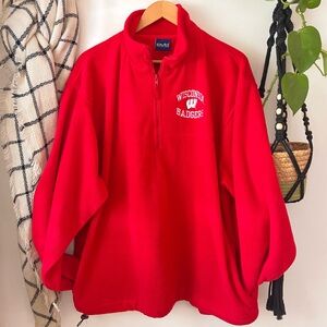 VTG Wisconsin Badgers Fleece Pullover Crewneck
